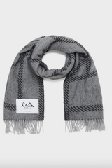 Lala Berlin - Halstørklæde - Wool - Light grey/black - Svea - sss