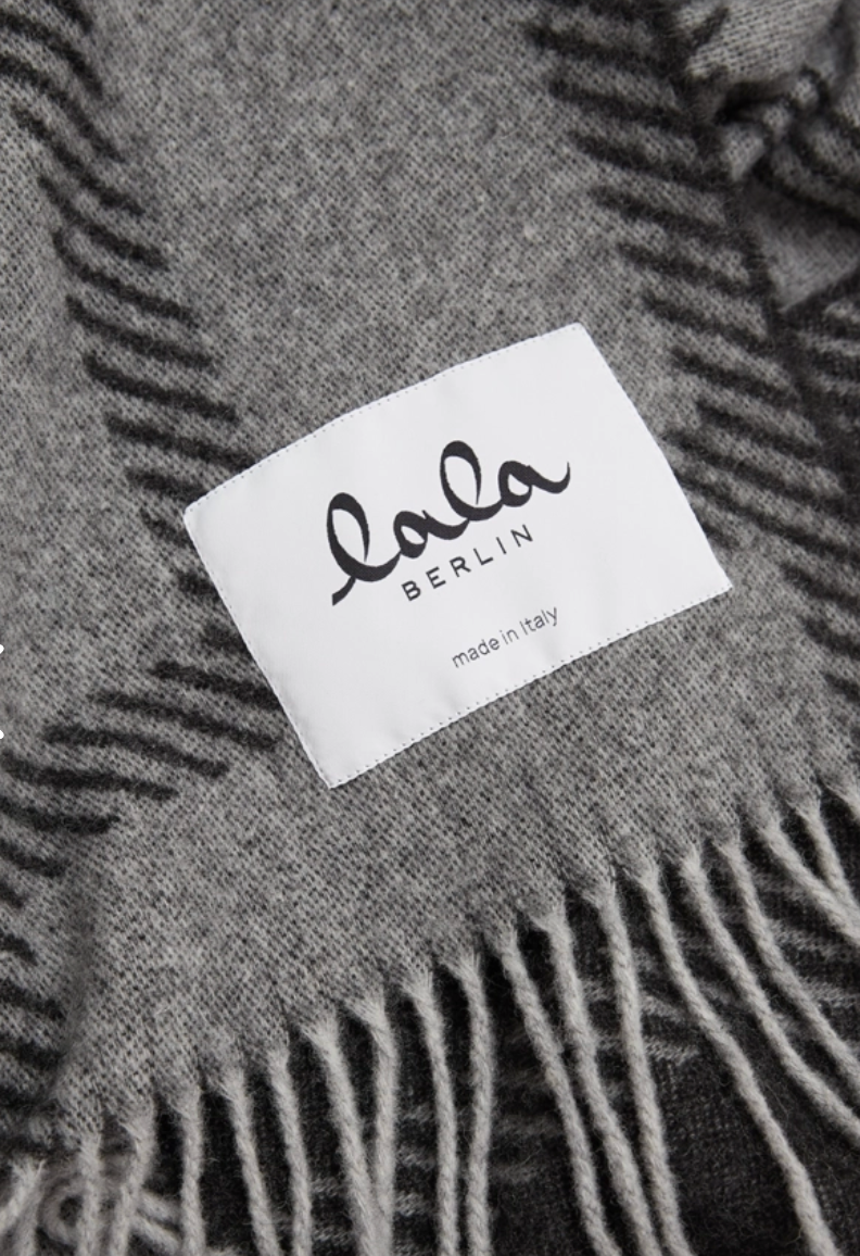 Lala Berlin - Halstørklæde - Wool - Light grey/black - Svea - sss