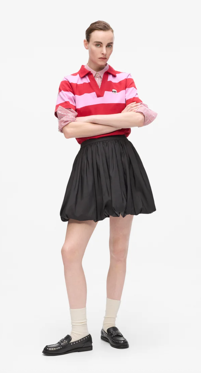 Karl Lagerfeld - Nederdel - Sort - Taffeta skirt