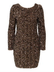 Only - Kjole - Palliet Brun - Confidence