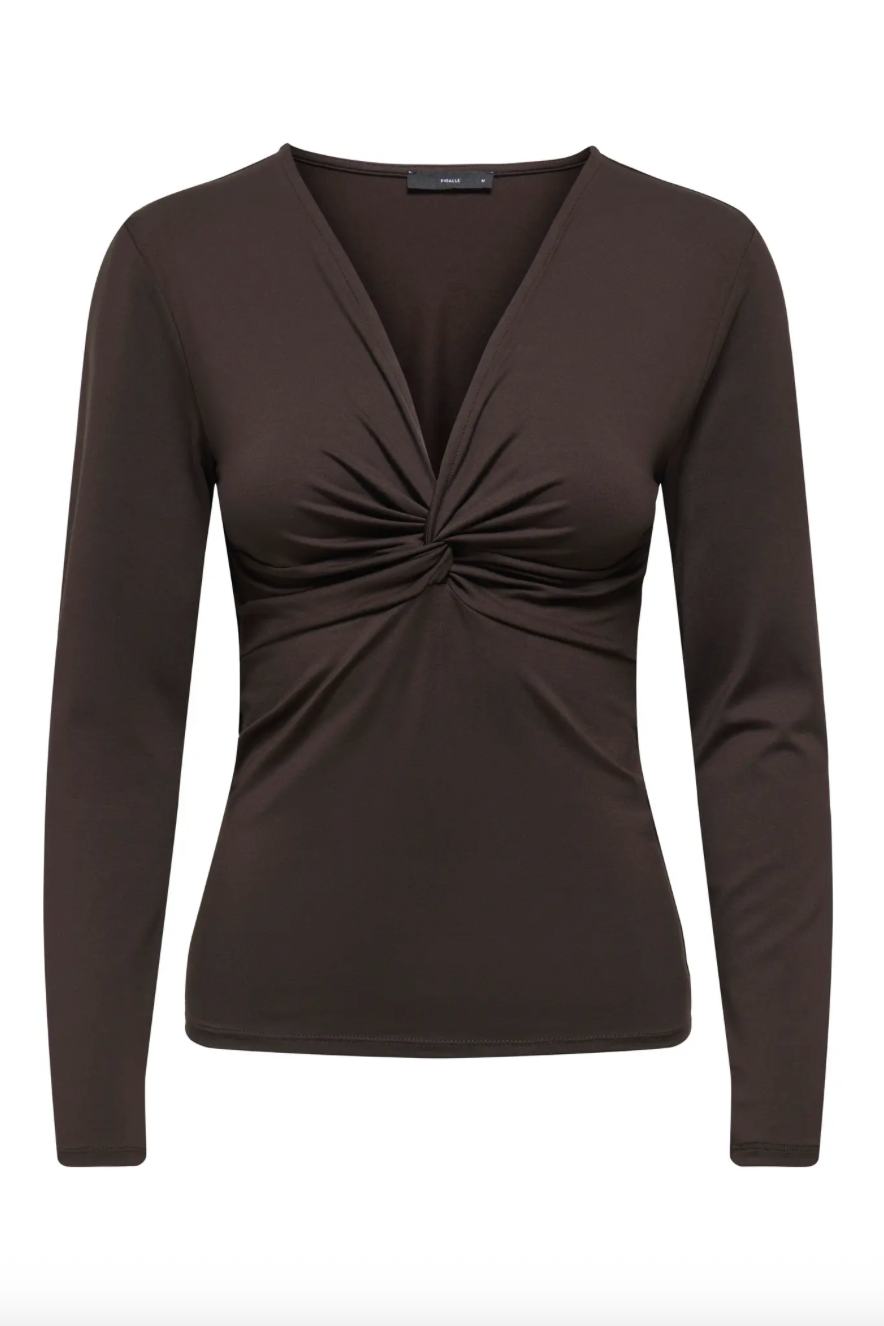 Only - Bluse - Brun - Lone Knot top