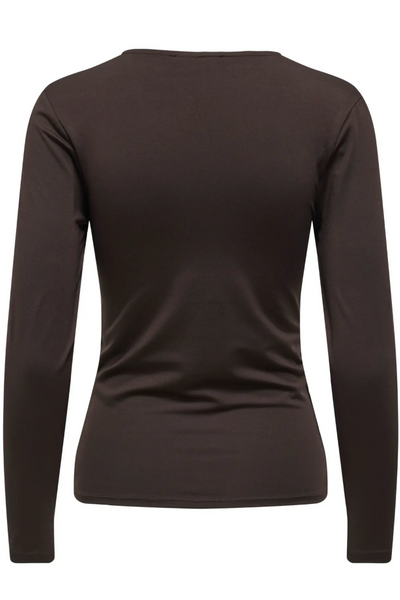 Only - Bluse - Brun - Lone Knot top