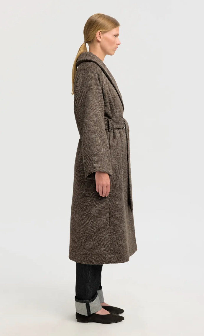 Selected Femme - Trenchcoat - Birch Stripes Wool - Ida