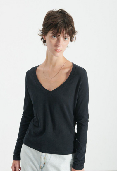 American Vintage - Bluse - Noir/Black - Gamipy V-Neck