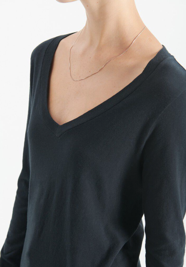 American Vintage - Bluse - Noir/Black - Gamipy V-Neck