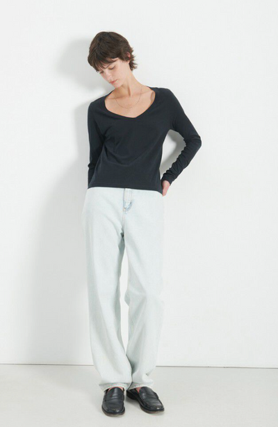 American Vintage - Bluse - Noir/Black - Gamipy V-Neck