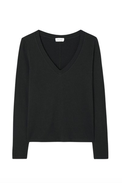 American Vintage - Bluse - Noir/Black - Gamipy V-Neck