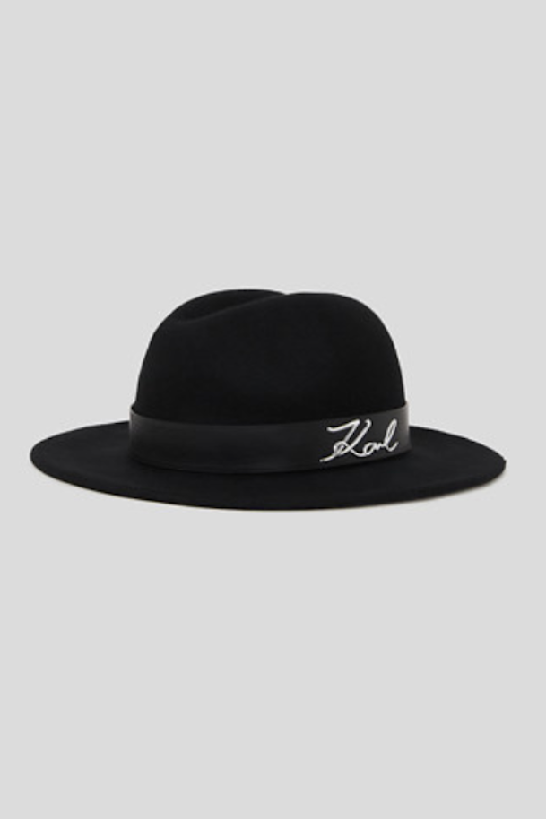 Karl Lagerfeld - Hat - Sort - Signature fedora