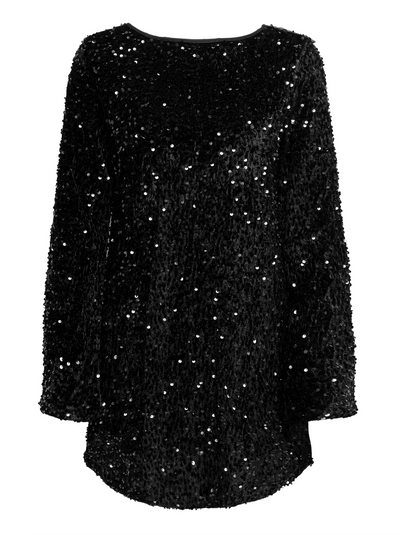 ONLY - Dress - Black sequins with bow - Anika