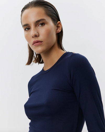 Long-sleeved viscose blouse - Navy - Petricia SNOS243 - Sofie Schnoor