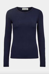 Long-sleeved viscose blouse - Navy - Petricia SNOS243 - Sofie Schnoor