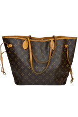 Louis Vuitton -  Monogram Neverfull MM - Brun/beige - Secondhand