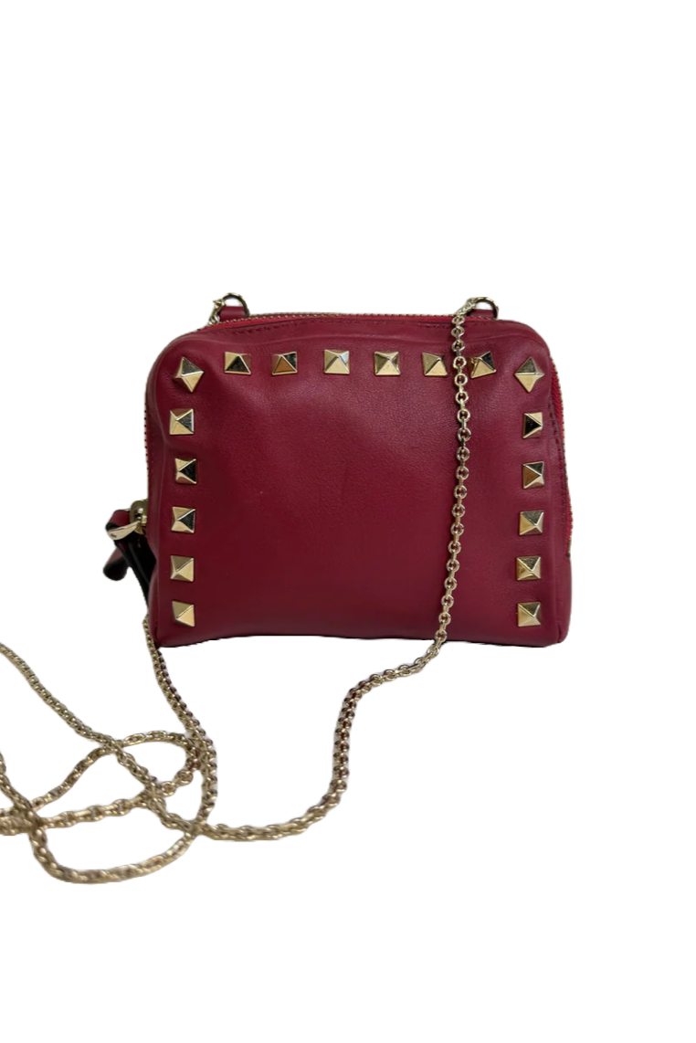 Valentino -  Garavani Rockstuds - Rød - Crossbody - Secondhand