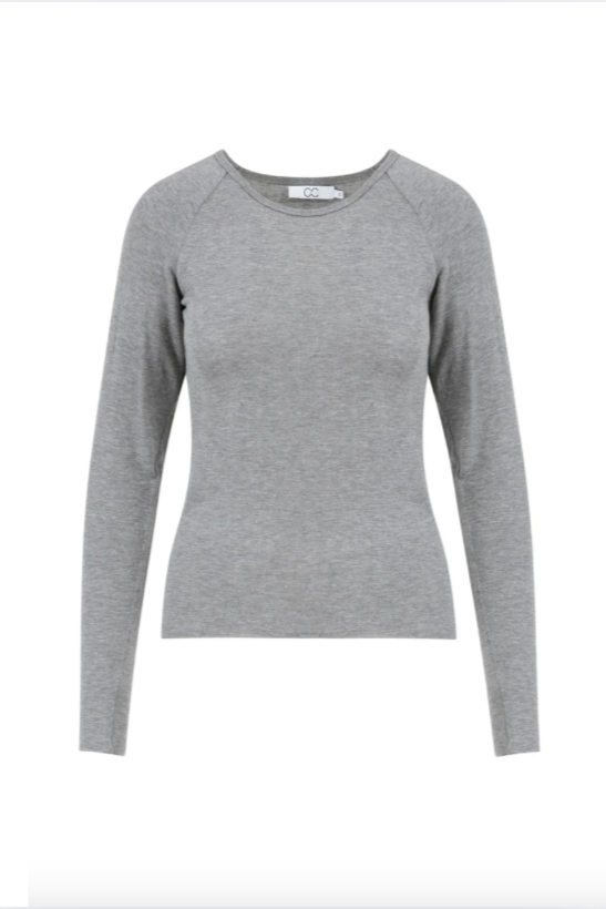 CC HEART - Wool blouse - Gray Melange - Lana