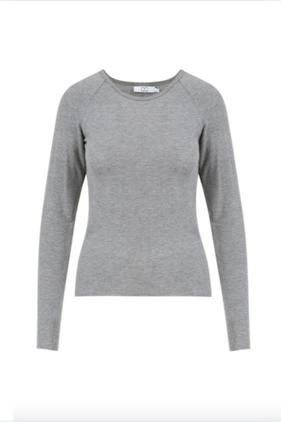 CC HEART - Wool blouse - Gray Melange - Lana