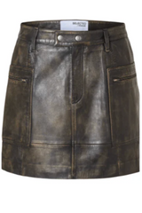 Leather skirt - Black - Nana - Selected femme