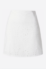 Embroidery anglaise skirt - White - Kelli - Selected femme 