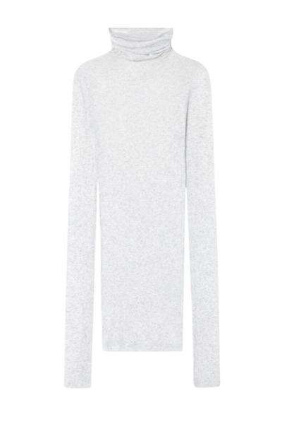 American Vintage - Højhalset Langærmet t-shirt - Heather grey - Massachuetts