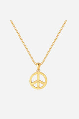 Andcopenhagen Jewelry - Necklace - 18 carat gold-plated copper - Peace