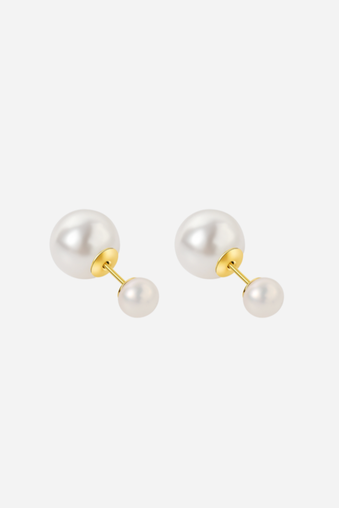 Andcopenhagen - Øreringe - 18 karat guldbelagt 925 sterlingsølv - Sophie small double pearl