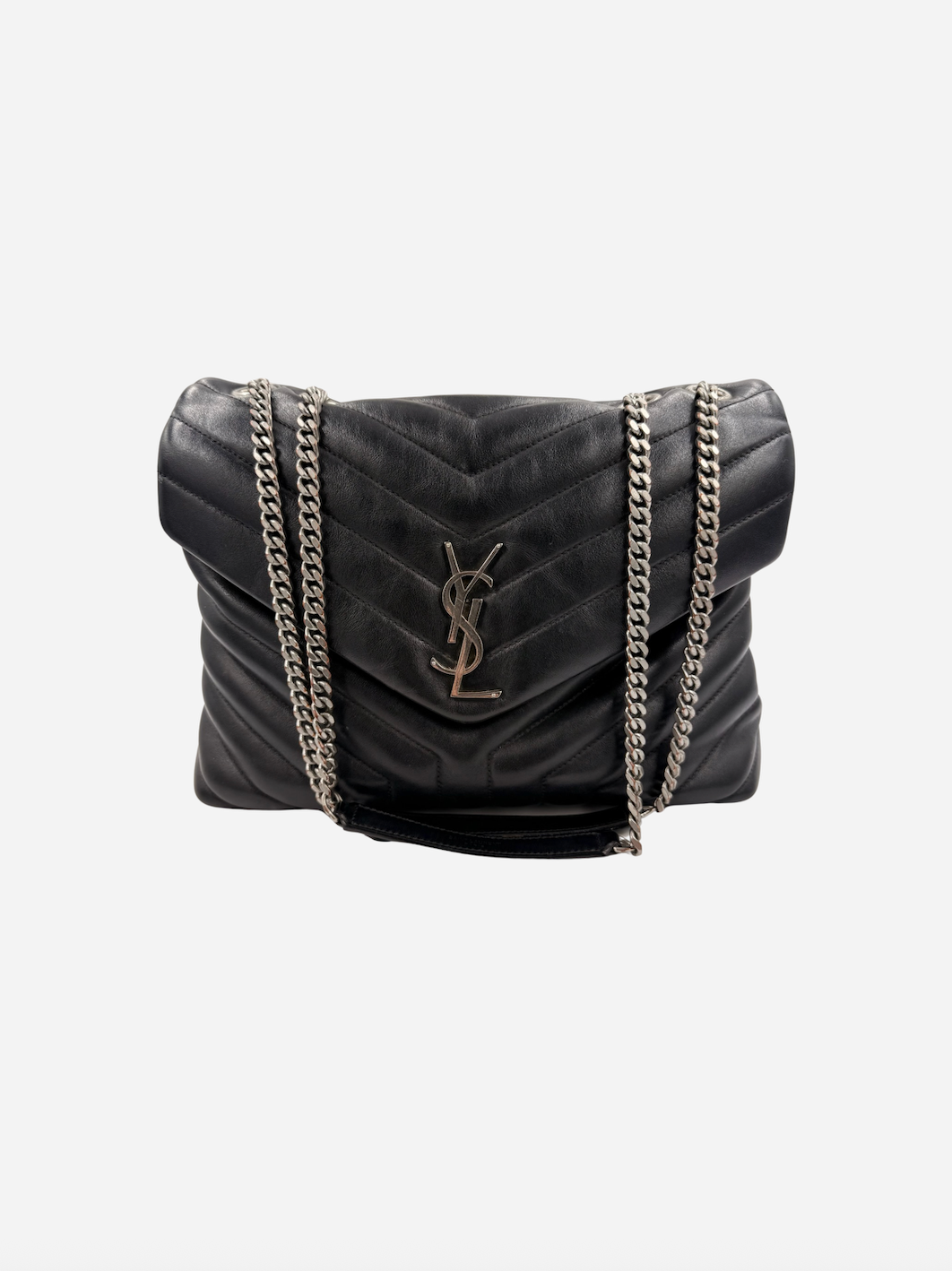 Yves Saint Laurent - Crocodile Embossed tote - black shopper - Secondhand