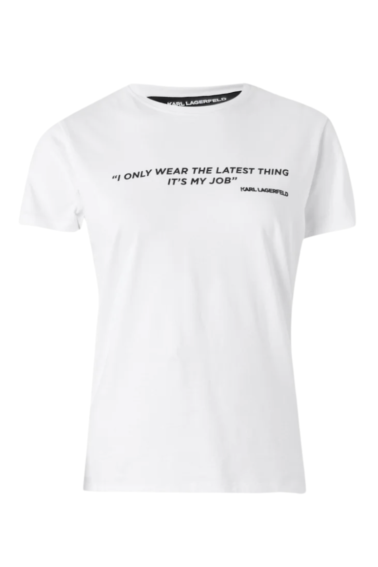 Karl Lagerfeld - Statement T-shirt - Hvid - Quote