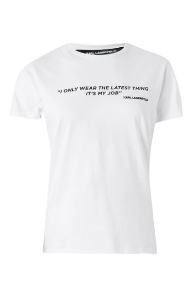 Karl Lagerfeld - Statement T-shirt - Hvid - Quote