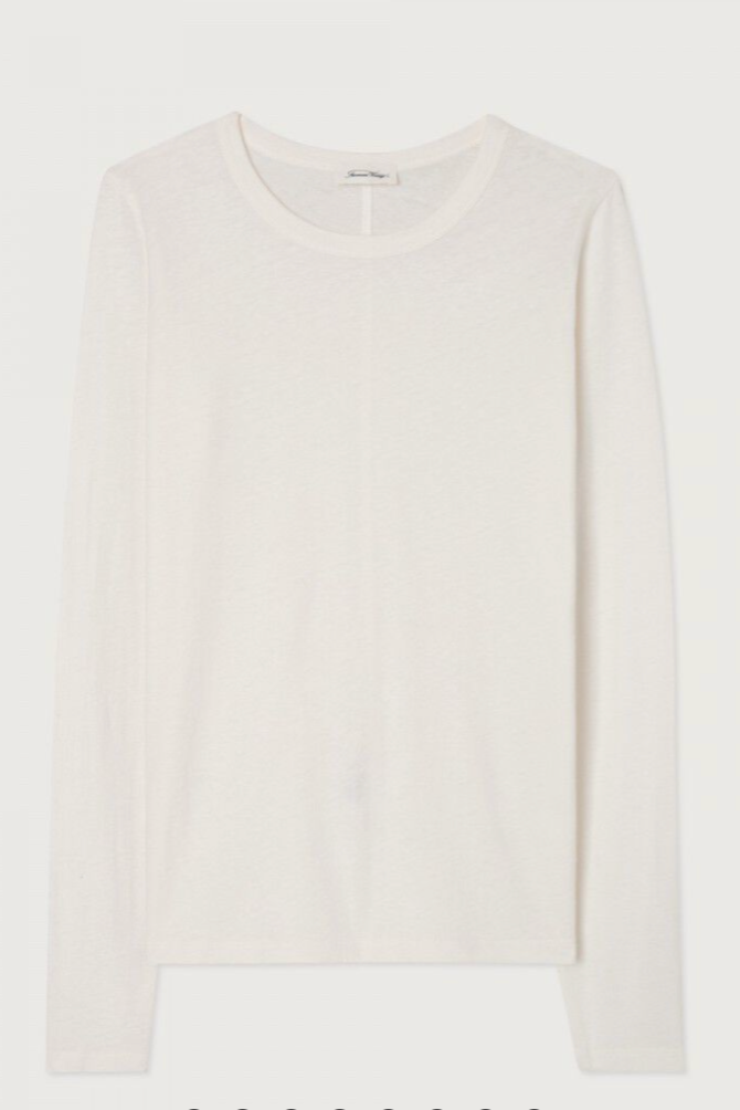 American Vintage - Langærmet t-shirt - Blanc White - Gamipy