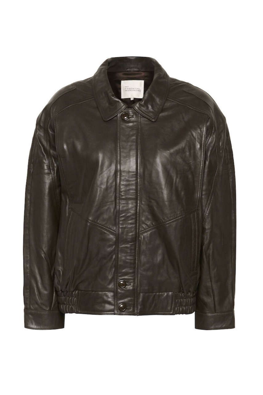 My Essential Wardrobe - Læderjakke - Delicioso Brown - Akela