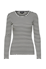 Selected Femme - Bluse - Sort/Hvid - Anna