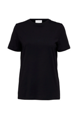 Selected Femme - T-shirt - Sort - Essential O-Neck
