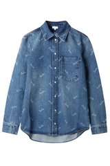 Lala Berlin - Skjorte - Logo Washed denim - Beks