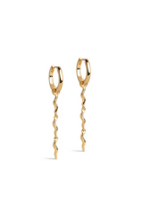 Enamel - Big Wave Earring - Gold