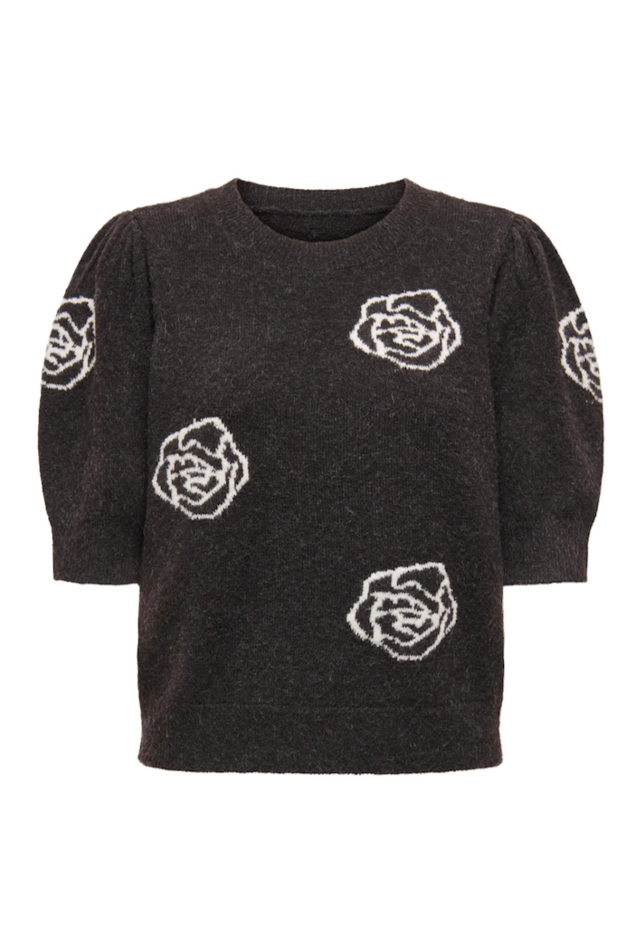 Only - Pullover strik - Black Coffee - Rica