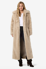 Noisy May - Jakke - Oatmeal - Evie Fur X-Long