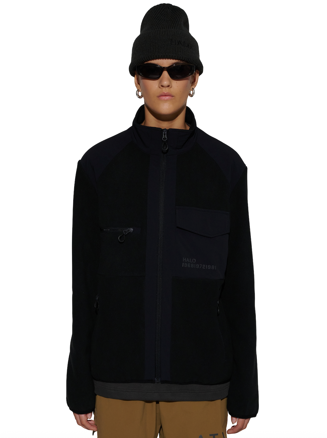 HALO - Fleece jakke - Black 2001 - Paneled fleece