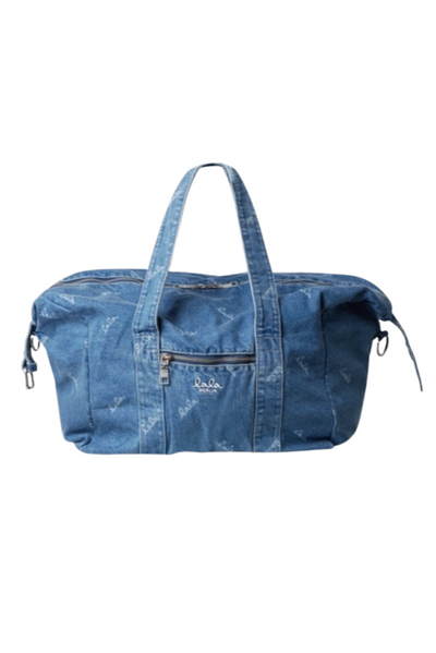 Lala Berlin - Taske - Washed denim - Big bag Muriel logo