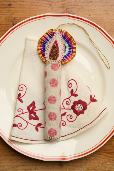 Sissel Edelbo - Christmas decoration/Ornament - Light Kantha Shimmer No.8