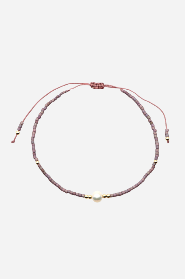 Andcopenhagen - Perlearmbånd - Dusty purple - Holly