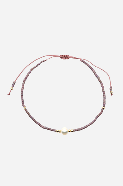 Andcopenhagen - Perlearmbånd - Dusty purple - Holly