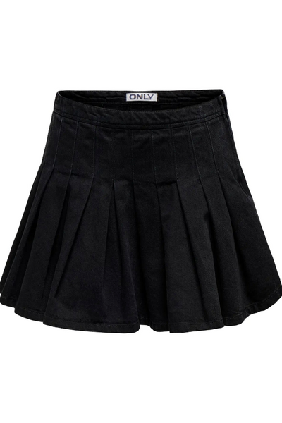 Only - Nederdel - Mini skirt - Black - Jean - Stilkompagniet.dk