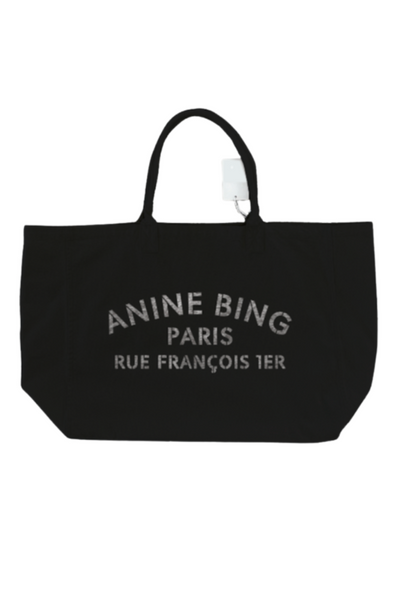 Anine Bing - Tote bag - Black - Canvas - Stilkompagniet.dk