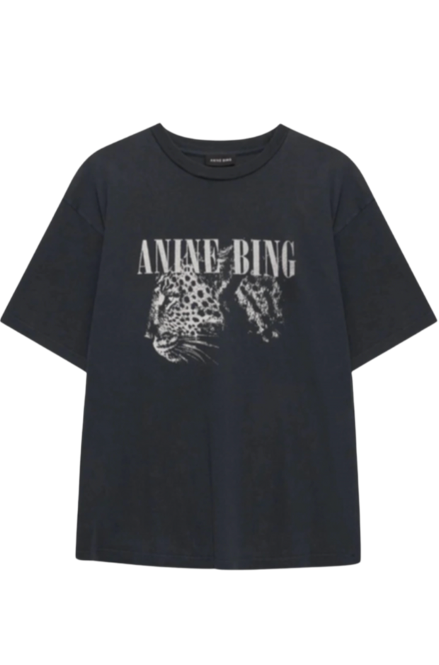 Anine Bing - Tshirt - Washed Black - Cohen - Stilkompagniet.dk