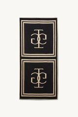 The Garment - Håndklæde - Sort/Beige - Logo Towel Bone
