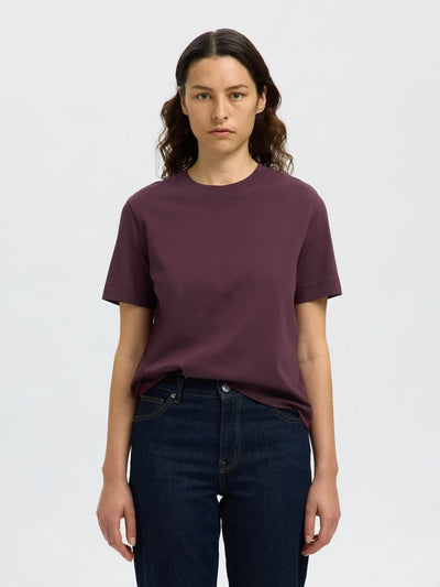 Selected Femme - T-shirt - Fig - Boxy Essential