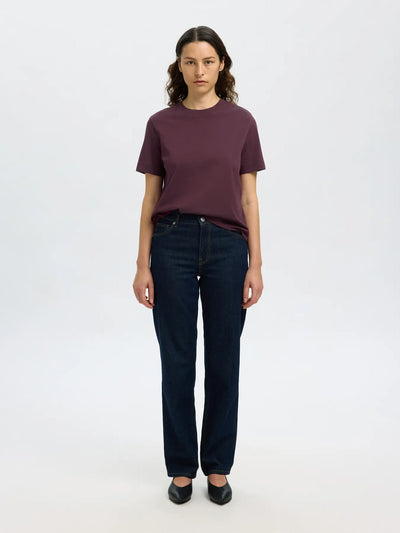 Selected Femme - T-shirt - Fig - Boxy Essential