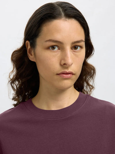 Selected Femme - T-shirt - Fig - Boxy Essential
