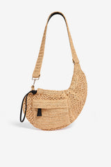 IRO - Taske - Light Beige/Black - Pocket Raffia Bag