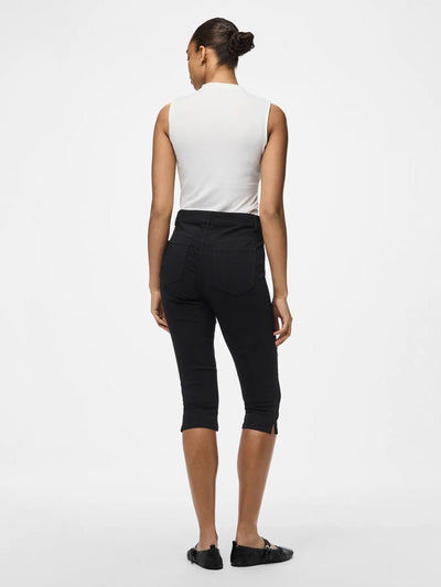 Pieces - Capri bukser - Sort - Skinwear