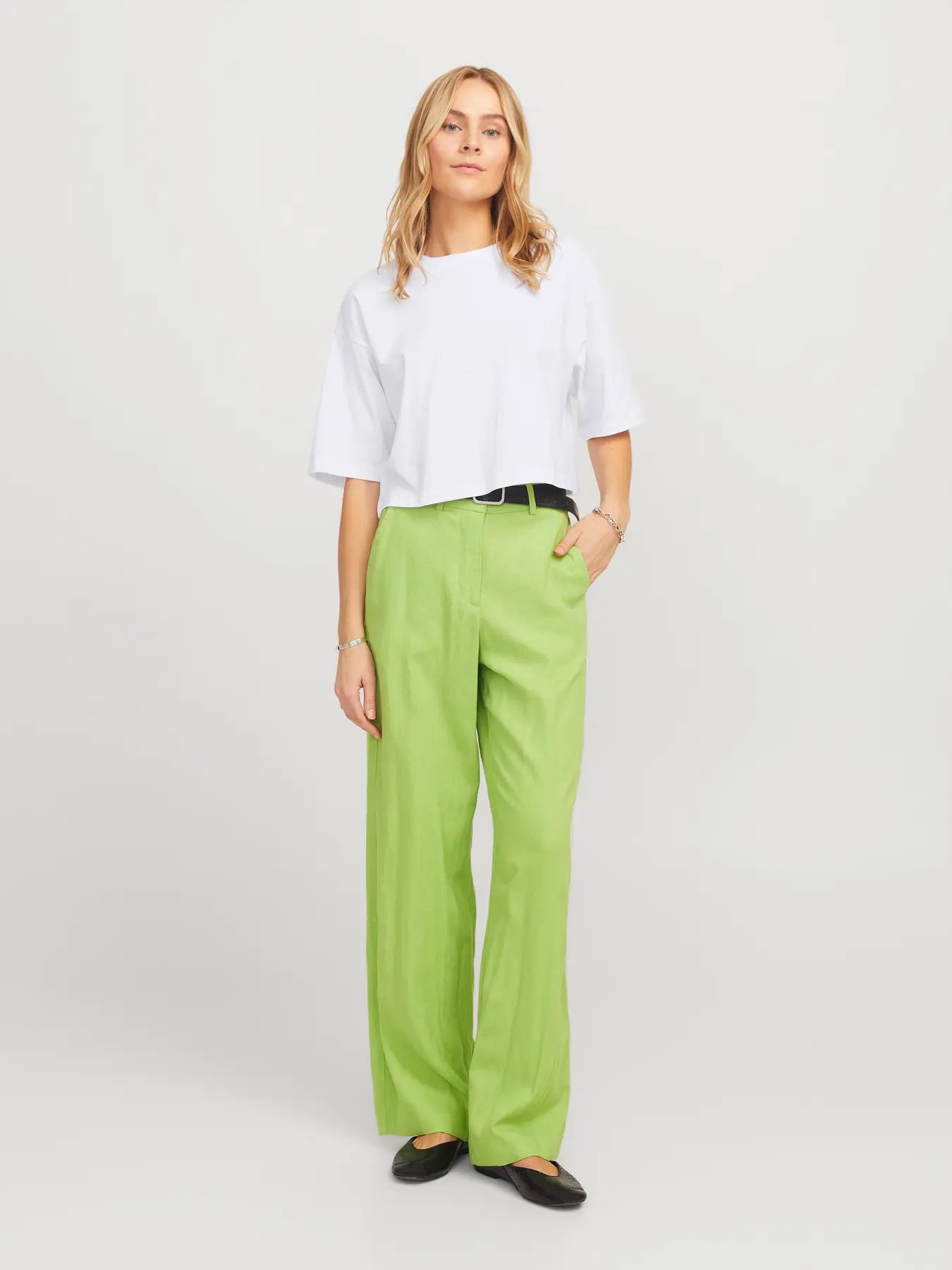 JJXX - T-shirt - Cropped hvid - Andrea